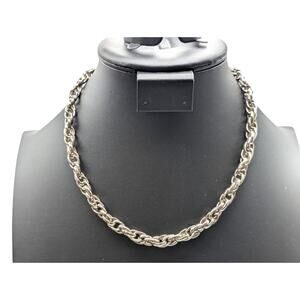 Vintage Multi-Link Silver Tone 18" Necklace
